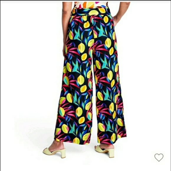 Tabitha Brown x Target Women's Lemon Print Wide-Leg Pants - Medium - Picture 10 of 14